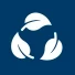 icono de medio ambiente blanco sobre azul oscuro ebc82webp 68x